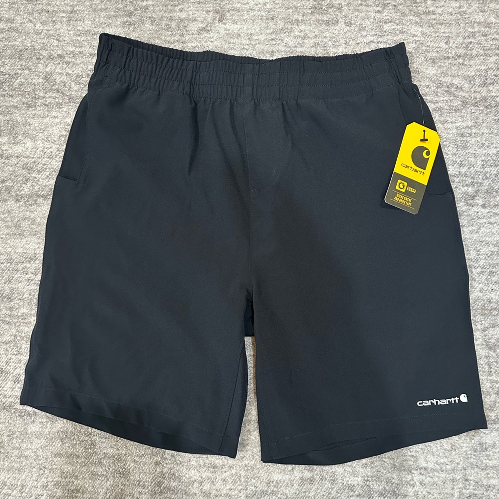 Carhartt Black Athletic Shorts with Elastic Waistband